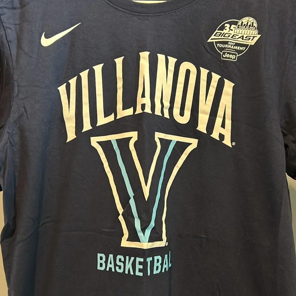 Villanova Basketball T-shirt. 2017 Big East tournament. Sz large. Blue w/white. - Picture 3 of 10